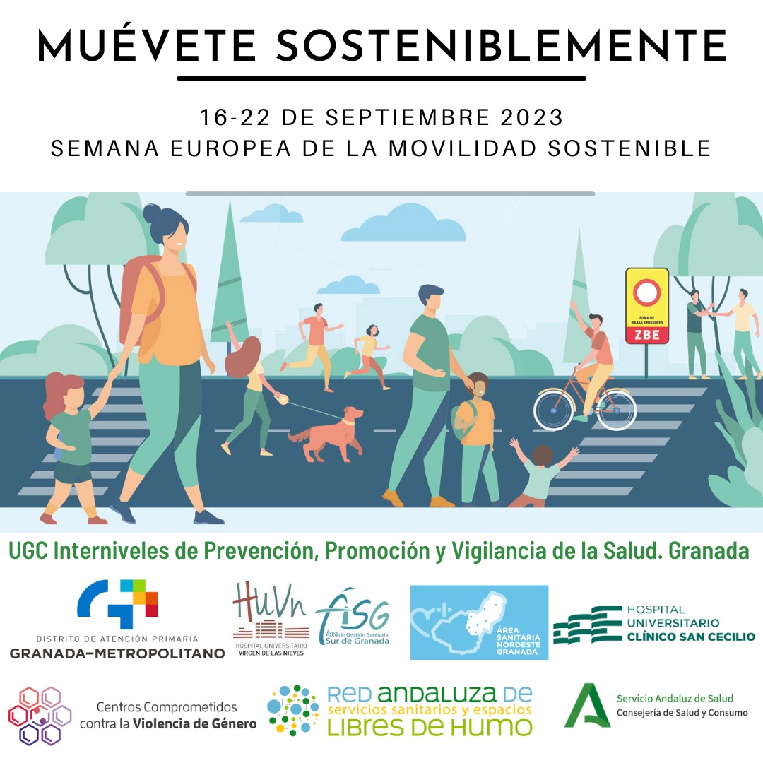 Salir en bicicleta y en familia durante el fin de semana o acudir caminando o en transporte público al trabajo, iniciativas puestas en marcha por los centros sanitarios de Granada en la Semana Europea de la Movilidad